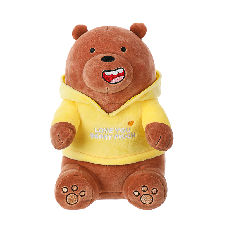 Pehme mänguasi We Bare Bears kapuutsiga 24cm (Grizzly)