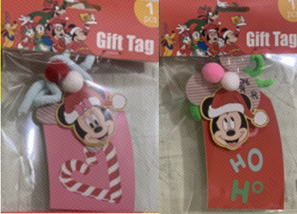 Õnnitluskaardid Mickey Mouse, 2 erinevat, jõulud