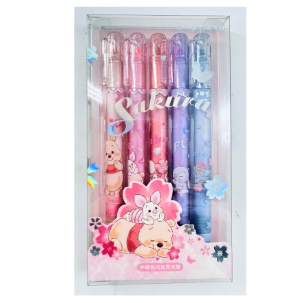 Markerikomplekt (Disney Sakura, sädelev, 5 tk)